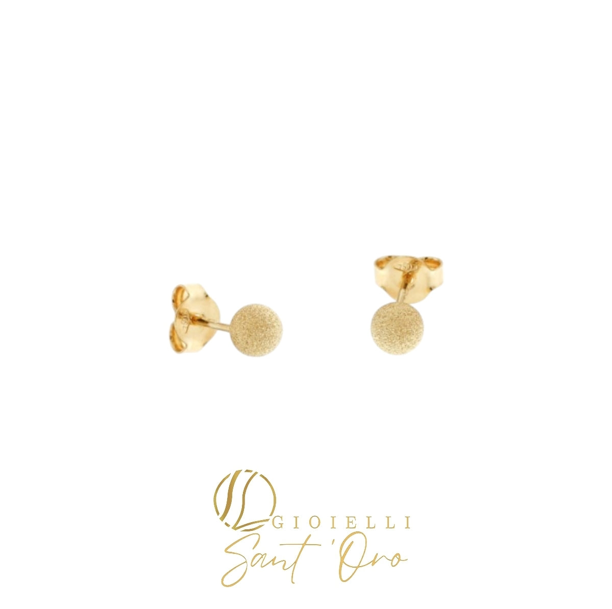 Orecchini a Sfera Brillantati in oro 18kt - Gioielli Sant’Oro