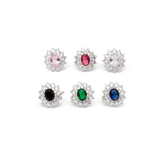 Anello Donna Kate Zircone Ovale e Zirconi - Gioielli Sant'Oro