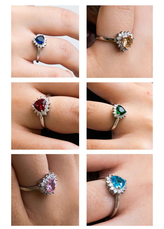 Anello da Donna Modello Kate a Cuore in Argento 925