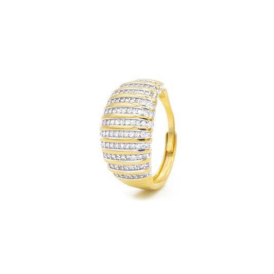Anello Donna con File di Zirconi - Gioielli Sant'Oro