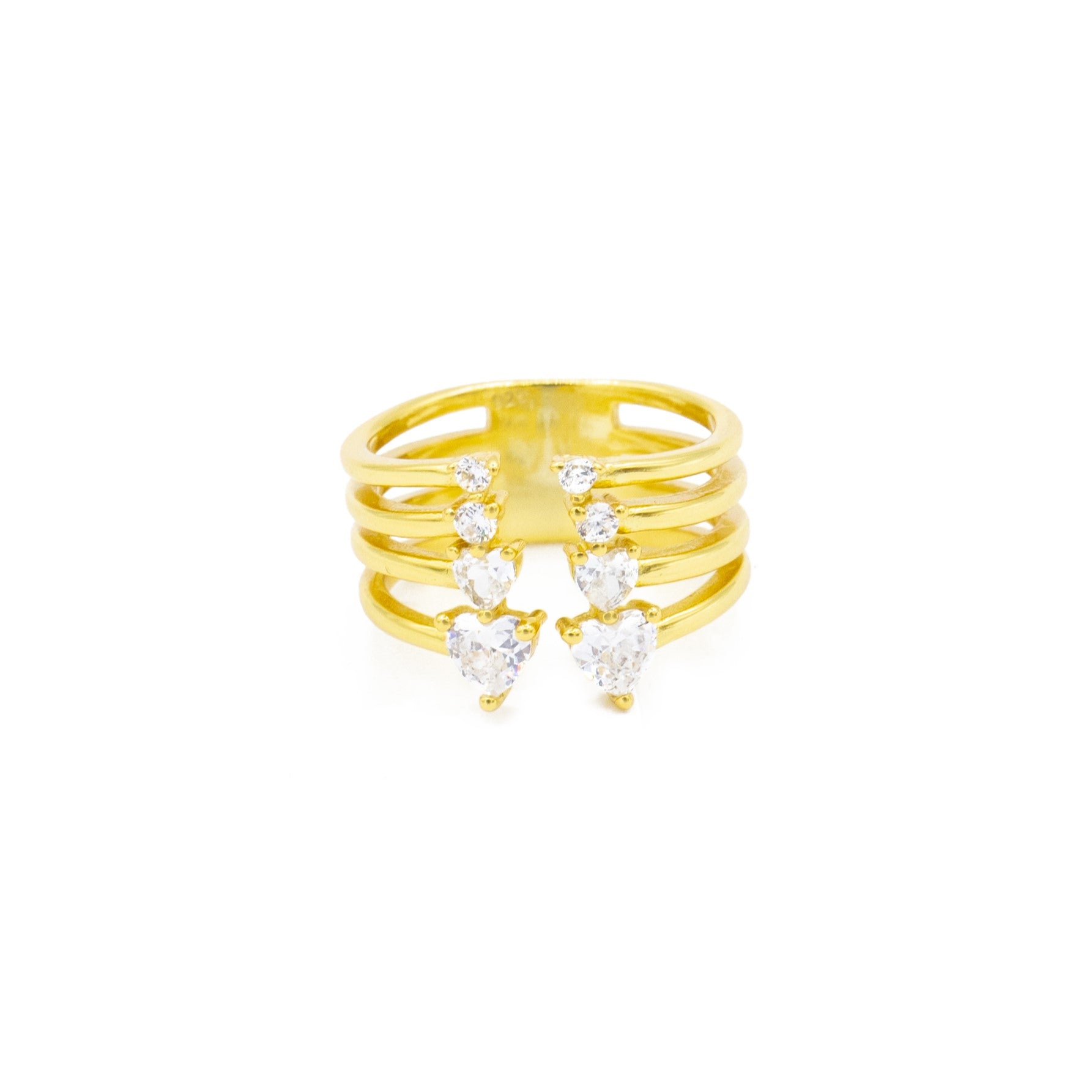 Anello da Donna a Fantasia con Cuori in Argento 925