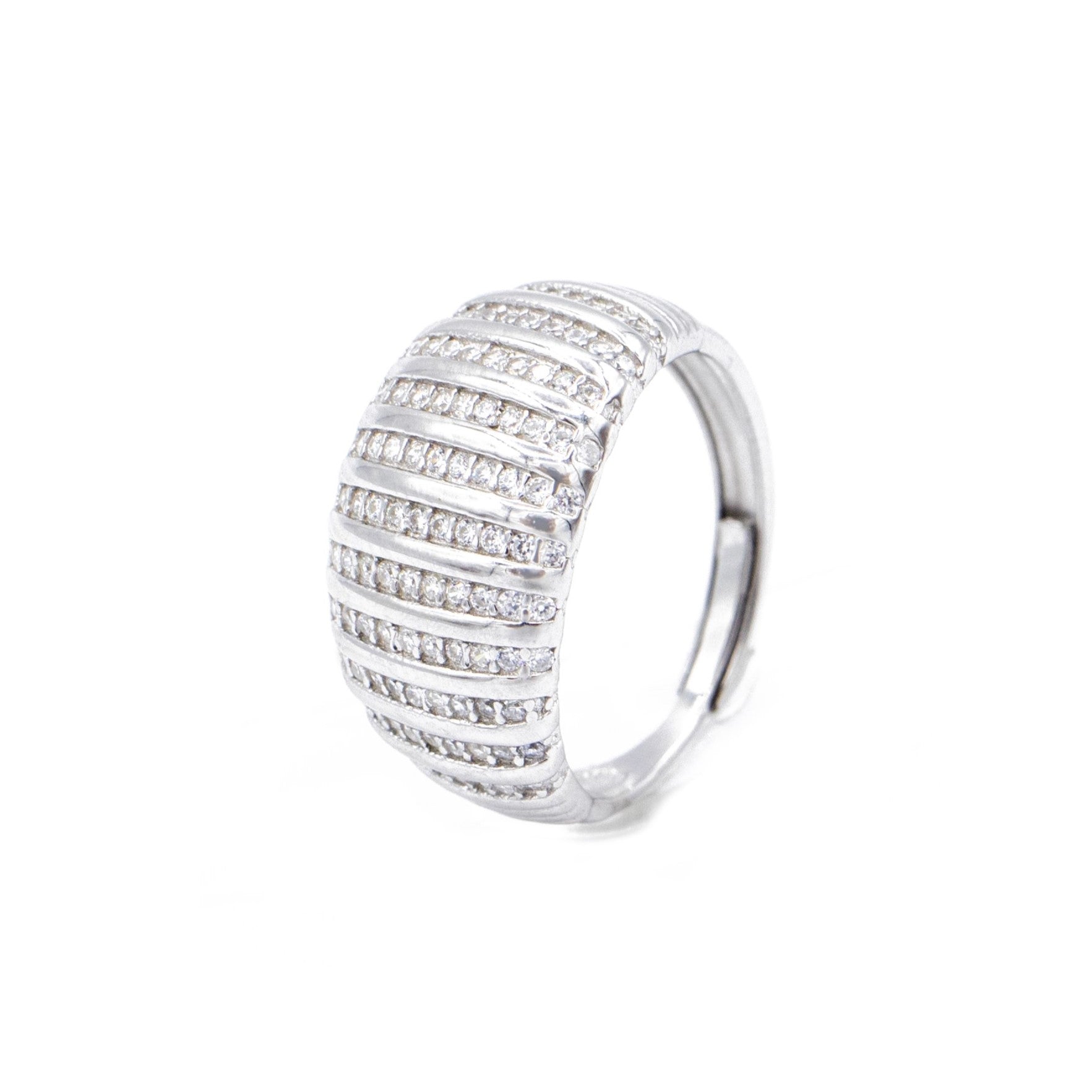 Anello Donna con File di Zirconi - Gioielli Sant'Oro