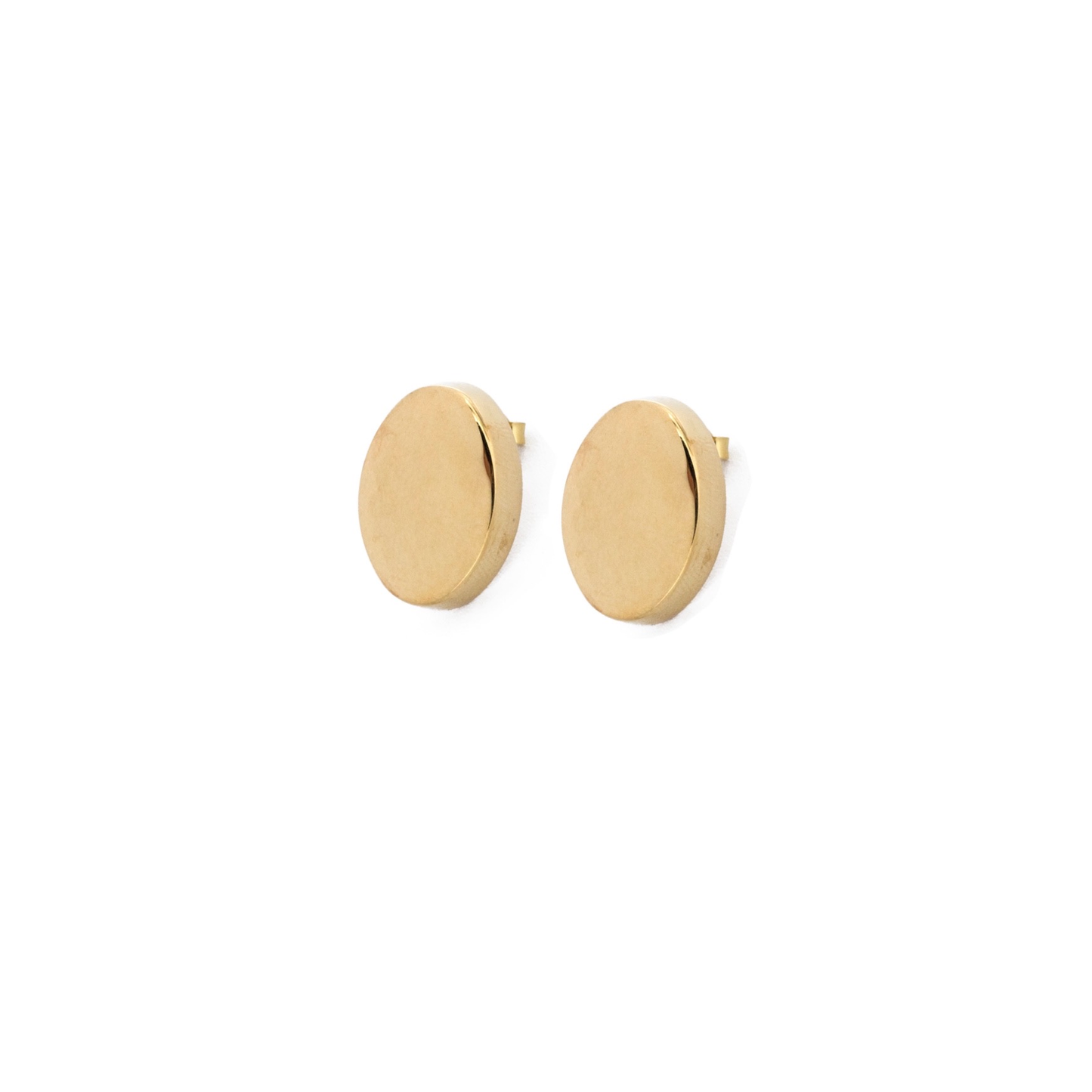 Orecchini a Bottone in Argento 925  Dorato/Bianco